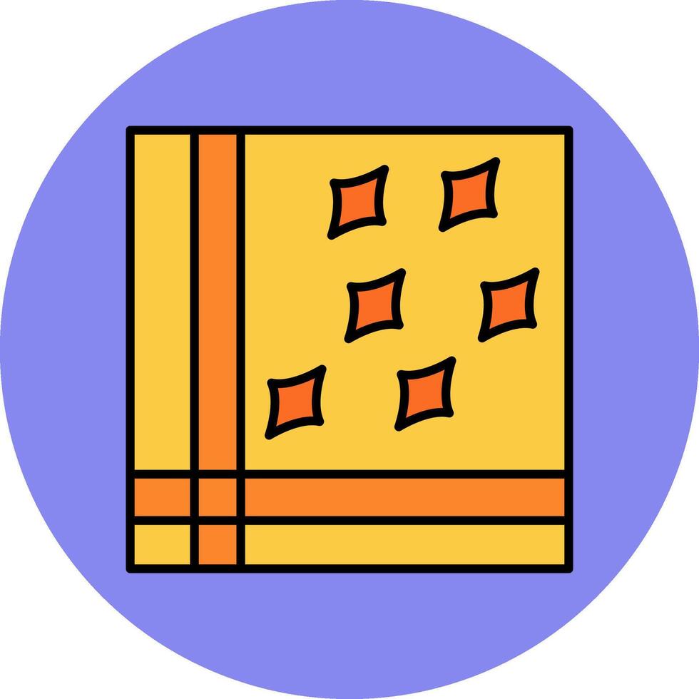 Handkerchief Line Filled multicolour Circle Icon vector