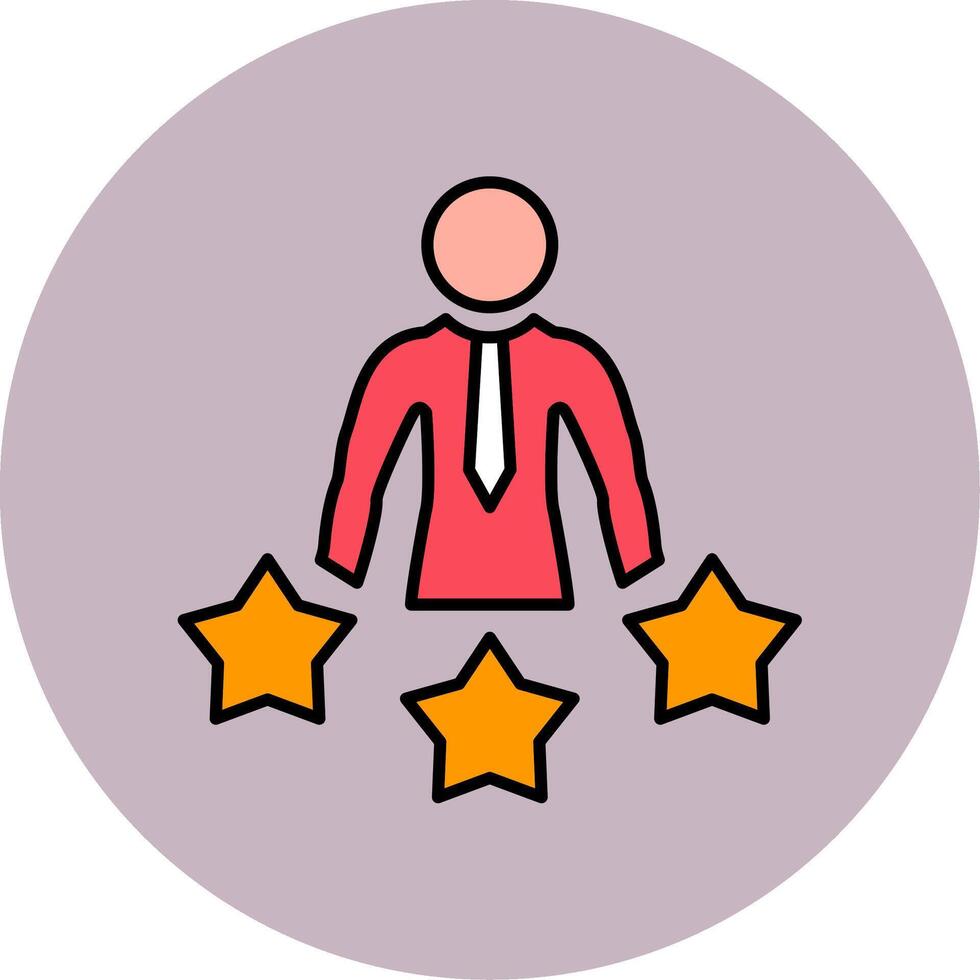 Experience Line Filled multicolour Circle Icon vector