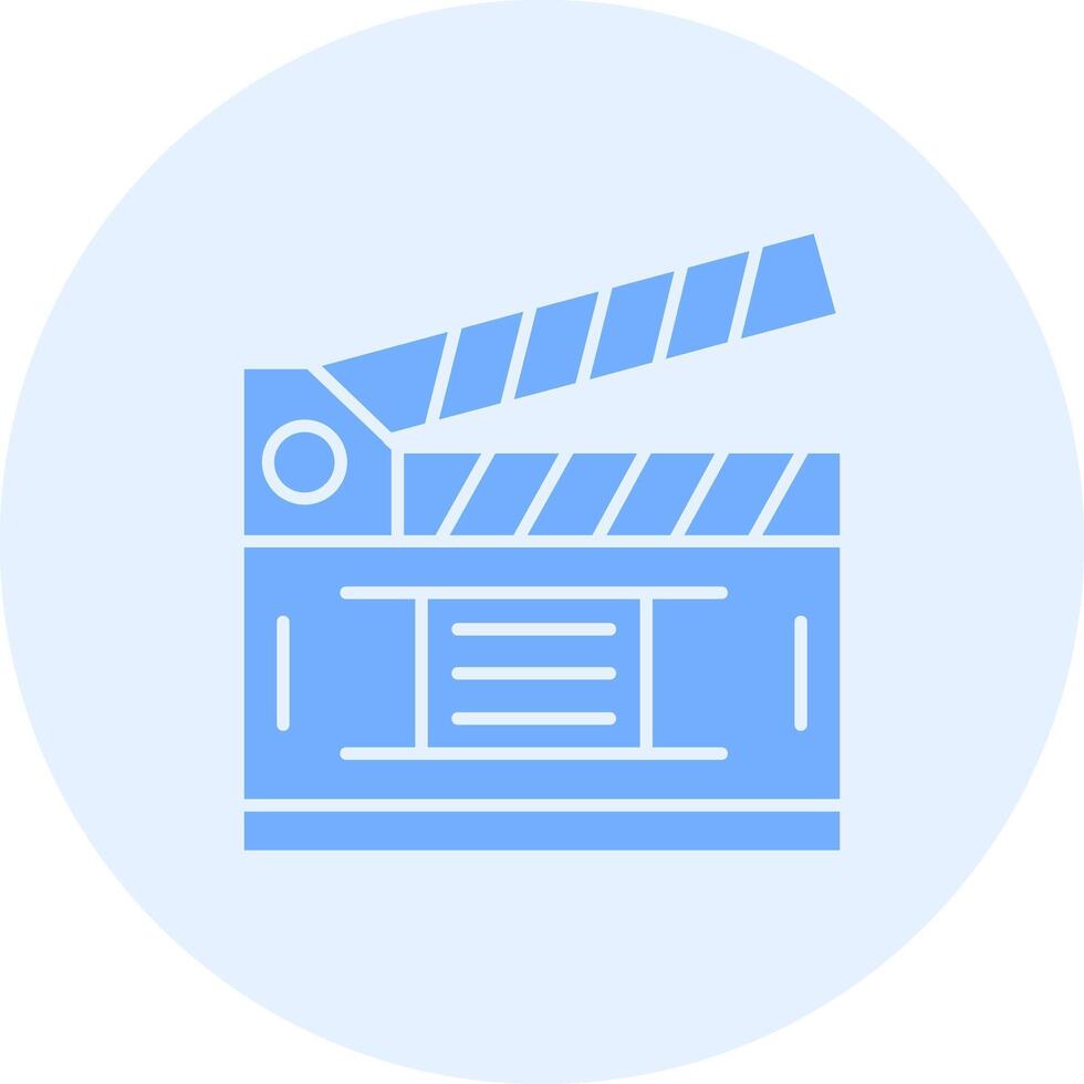 Clapperboard Solid duo tune Icon vector