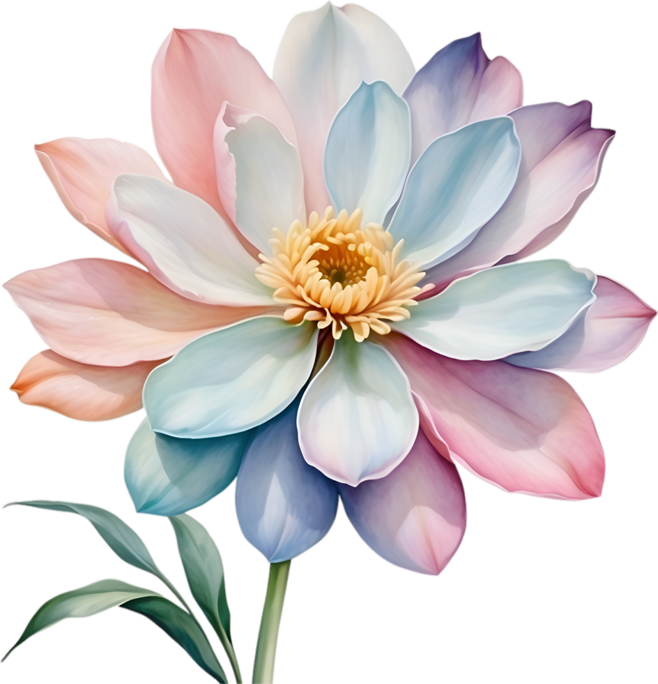 ai genererad vattenfärg målning av en söt pastell blomma. png