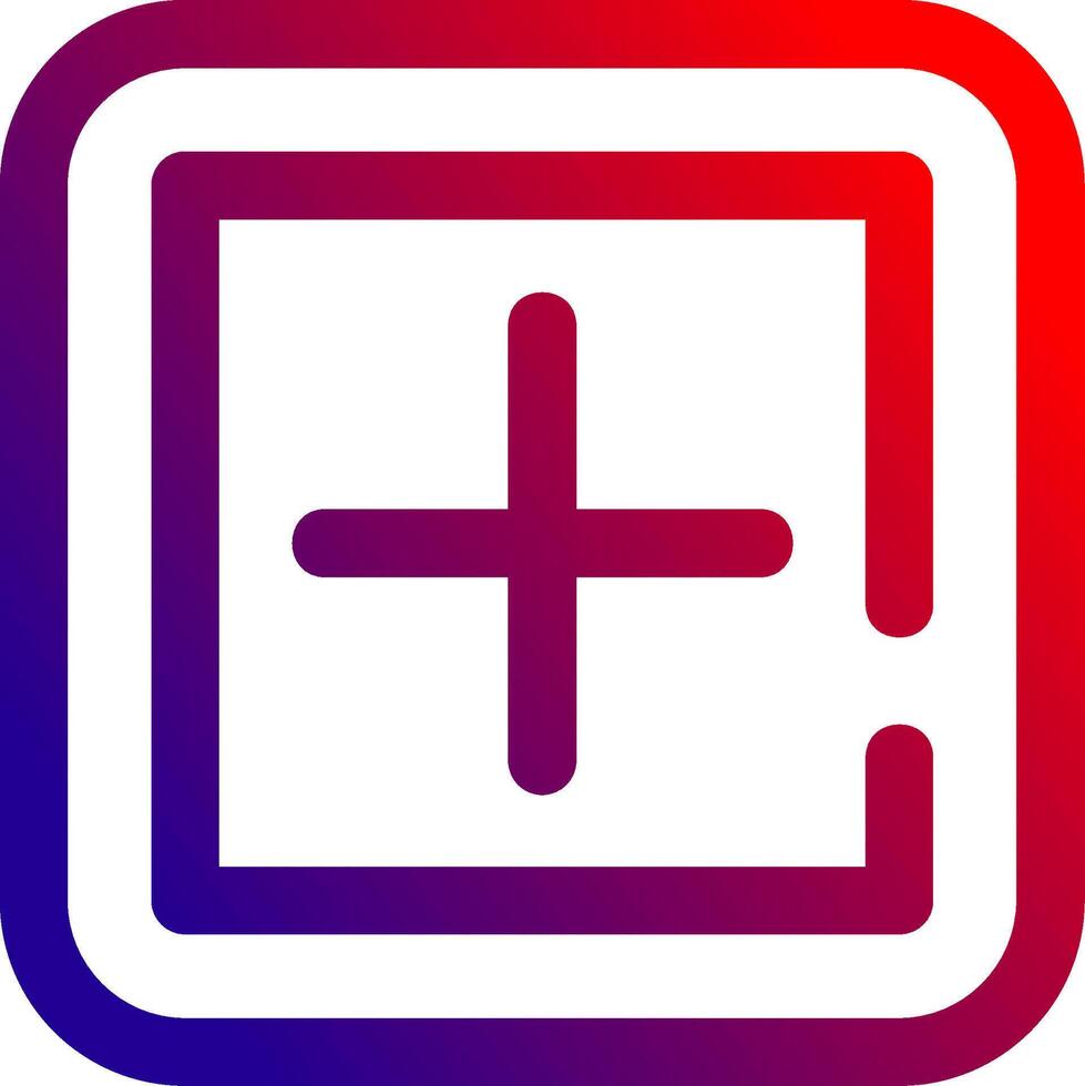 Add square Line gradient Icon vector