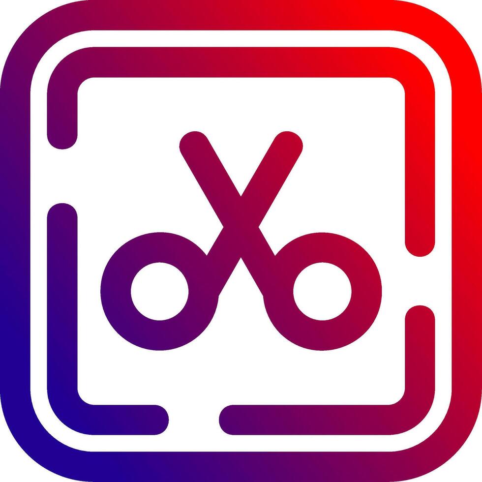 Scissor Line gradient Icon vector