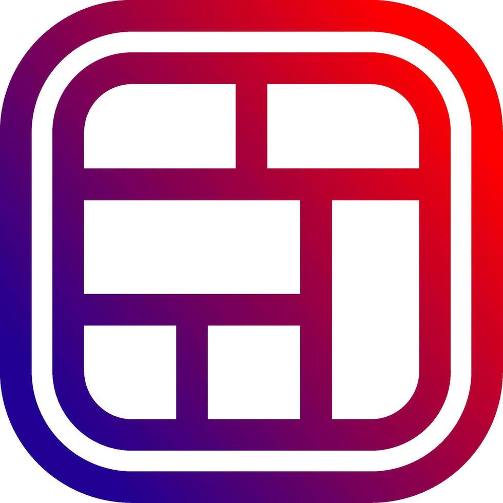 Layout Line gradient Icon vector