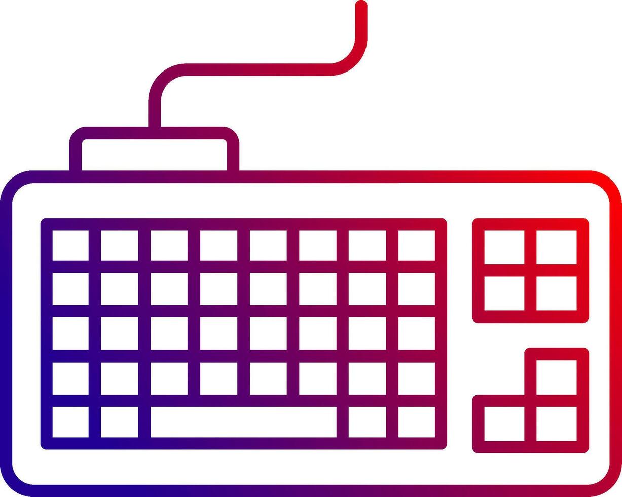 Keyboard Line gradient Icon vector