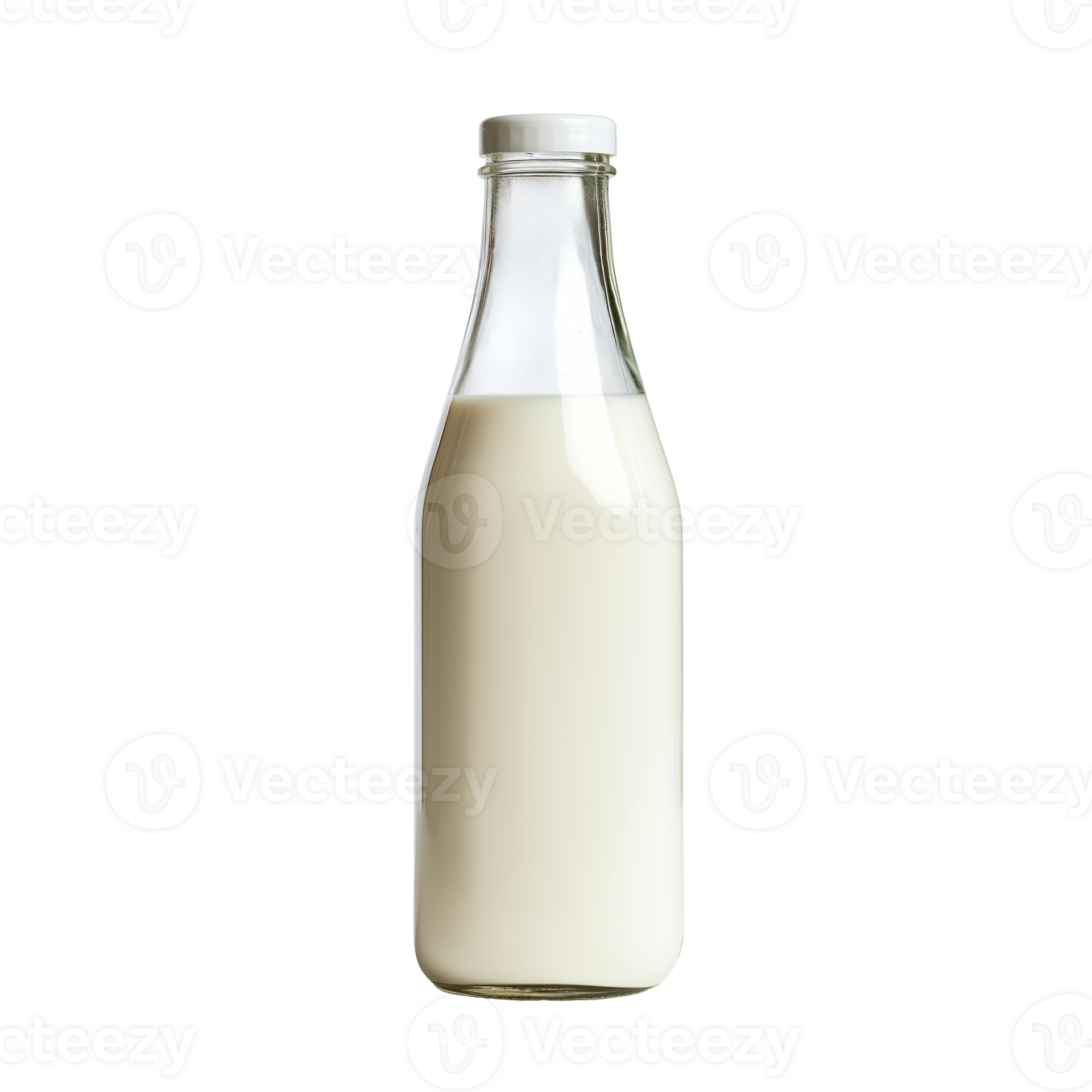 AI generated A milk bottle side view isolated on a transparent background 37799038 PNG