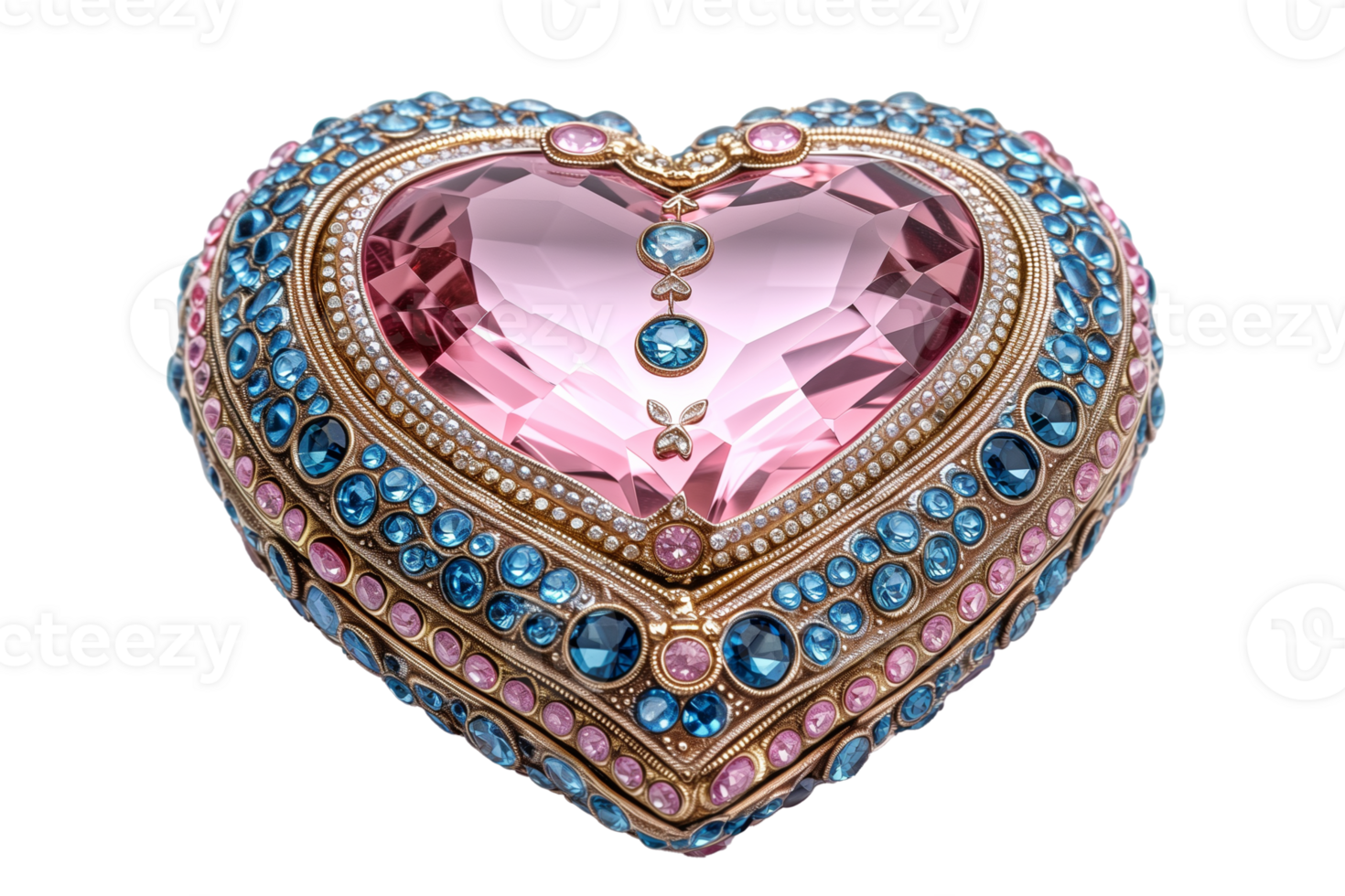 AI generated Radiant Heart Jewel   Romance Symbol png