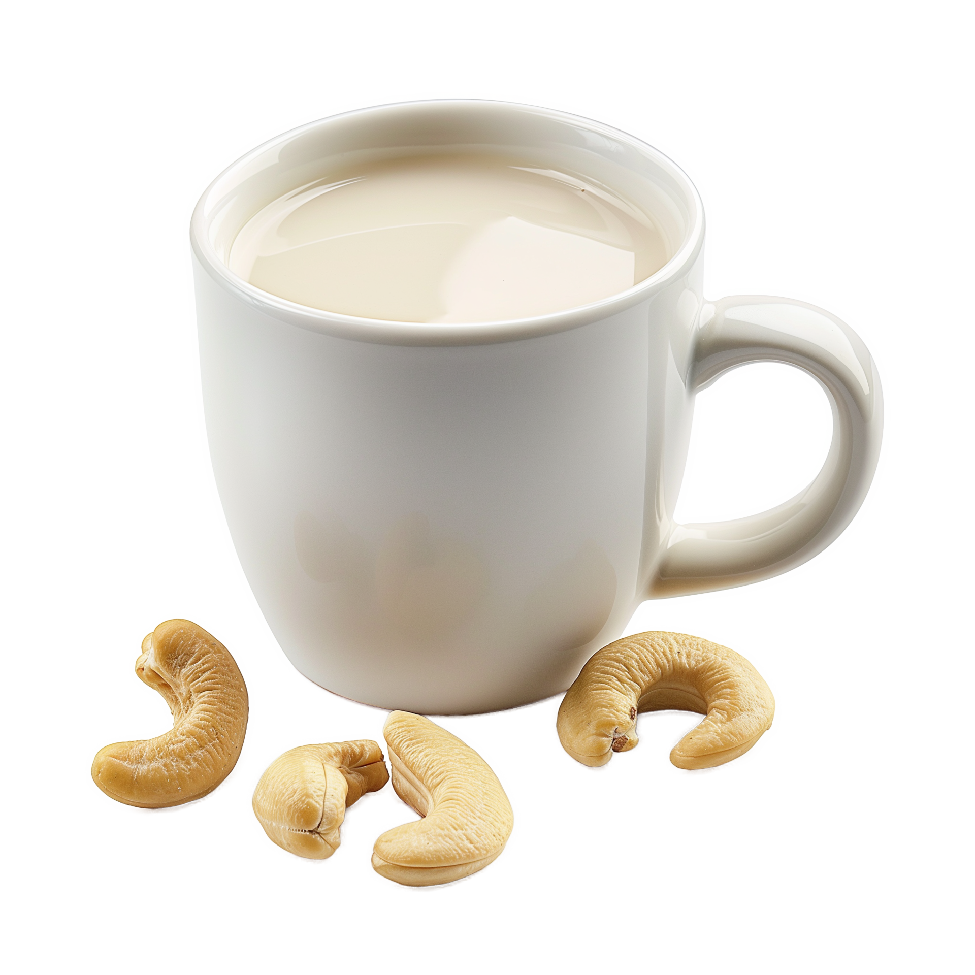 AI generated A cup of cashew milk isolated on a transparent background 37799108 PNG