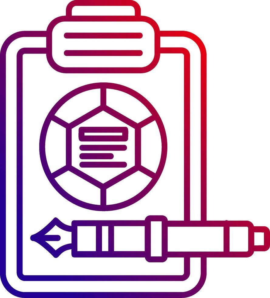 Report Line gradient Icon vector