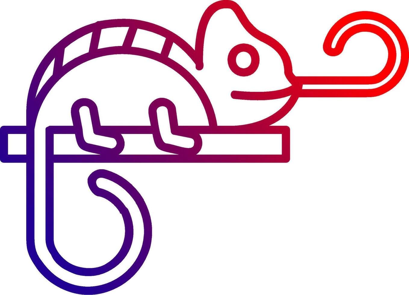 Chameleon Line gradient Icon vector