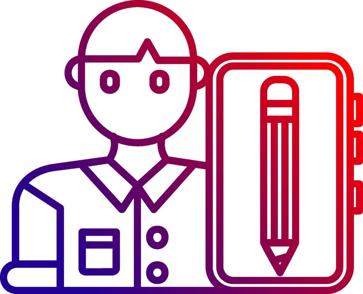Blogger Line gradient Icon vector