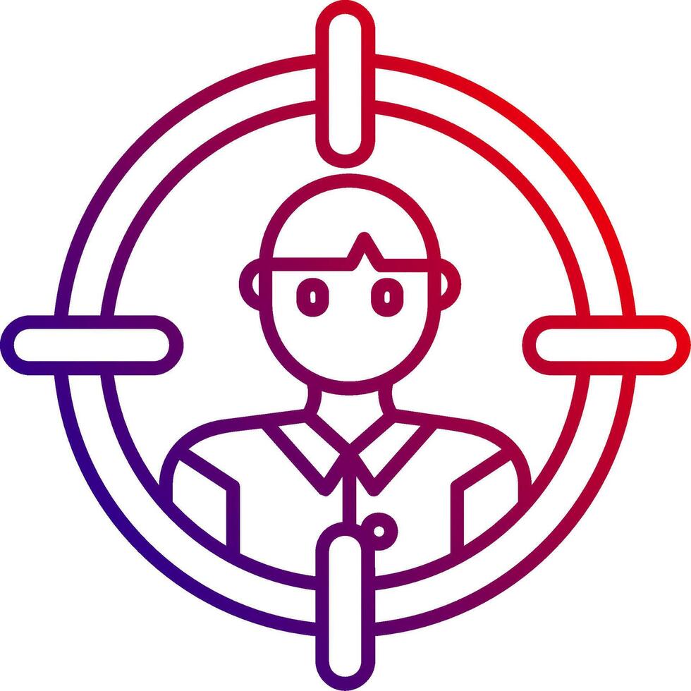 Target audience Line gradient Icon vector