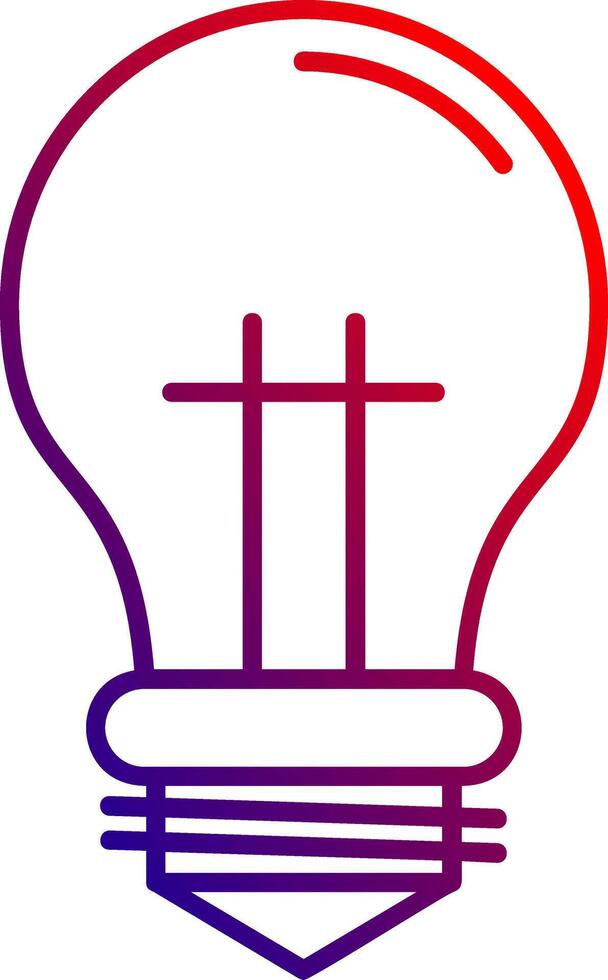 Bulb Line gradient Icon vector