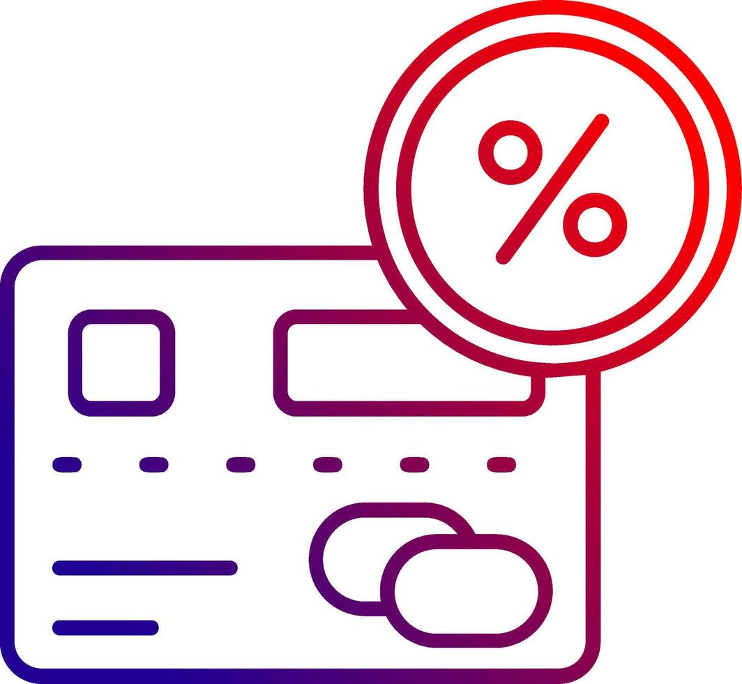 Percentage Line gradient Icon vector