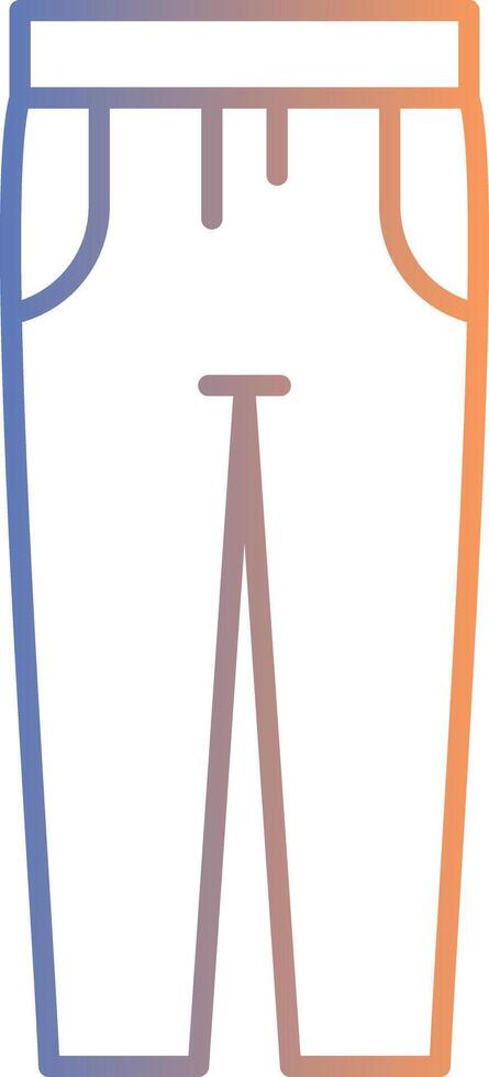 Trousers Line Gradient Icon vector