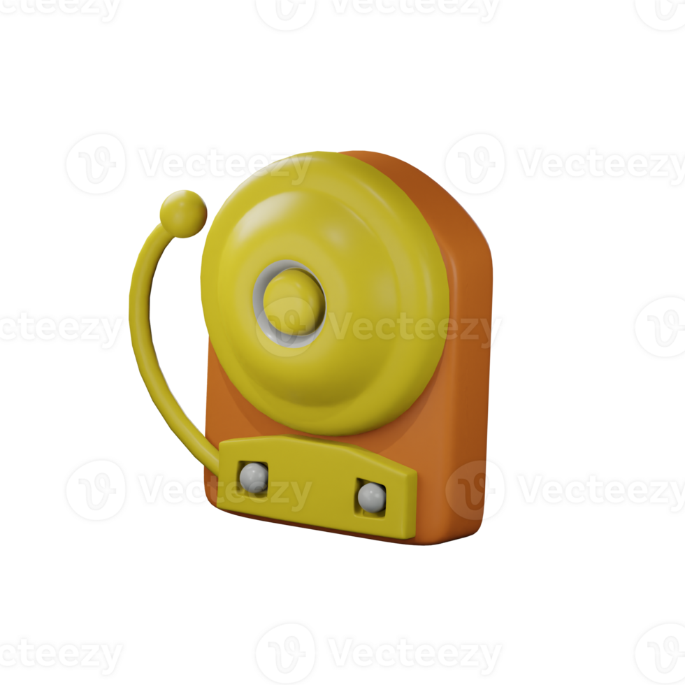 3D School Bell png