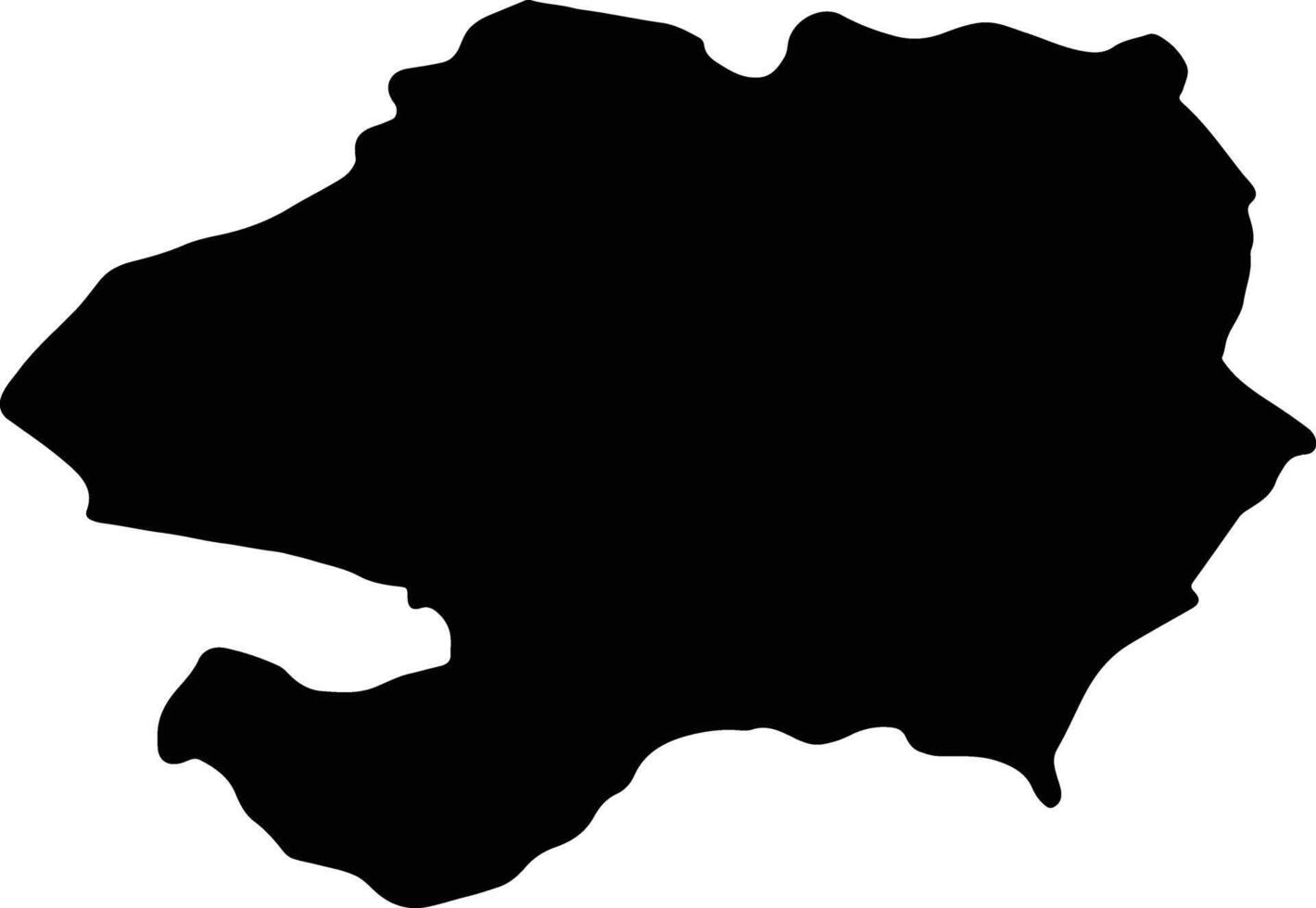 Wicklow Ireland silhouette map vector