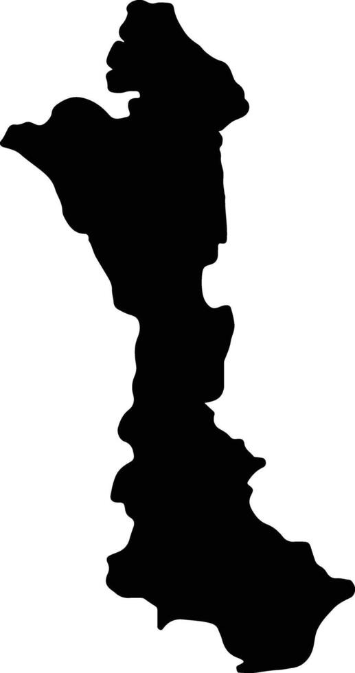 Volta Ghana silhouette map vector