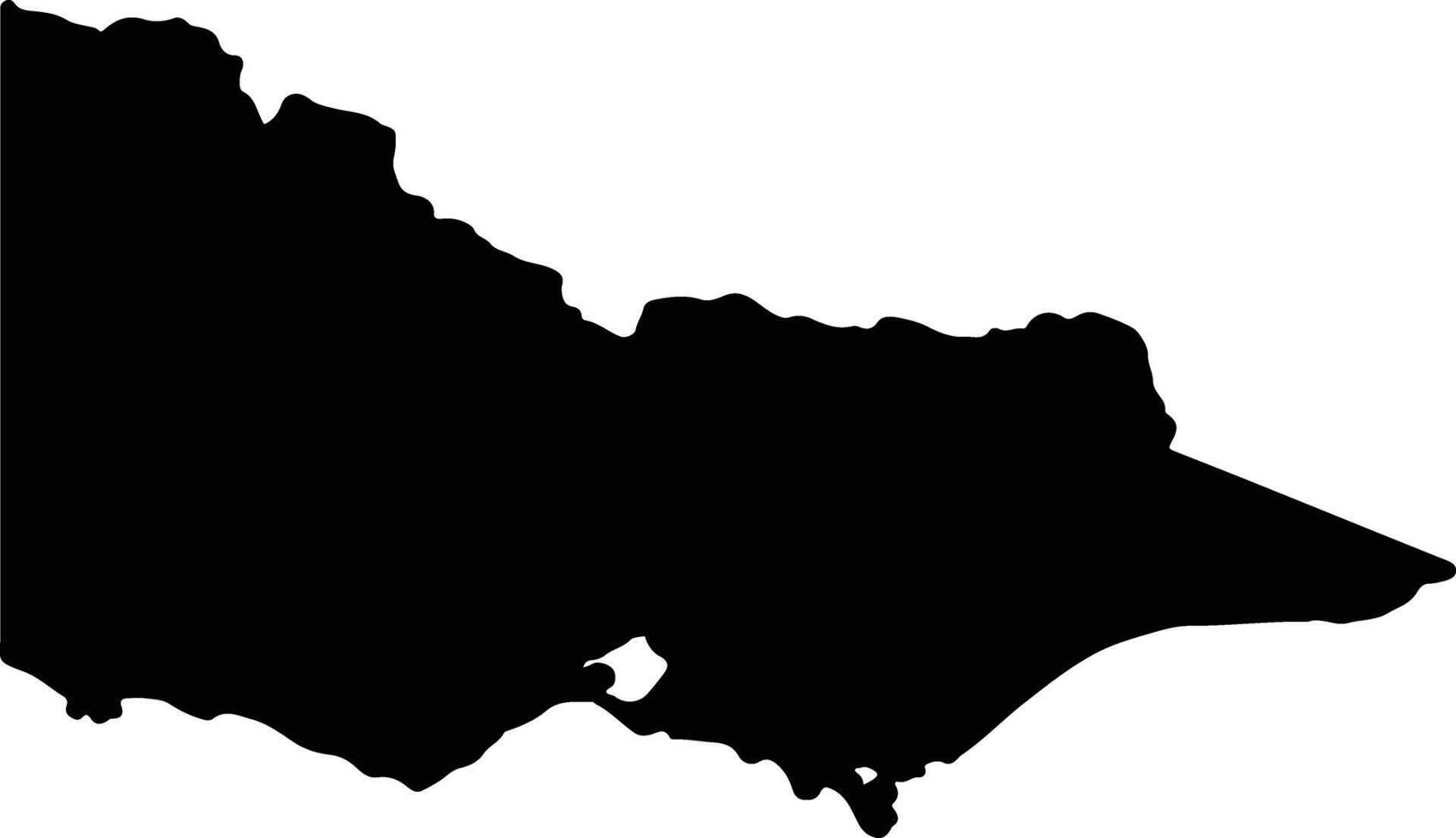 Victoria Australia silhouette map vector