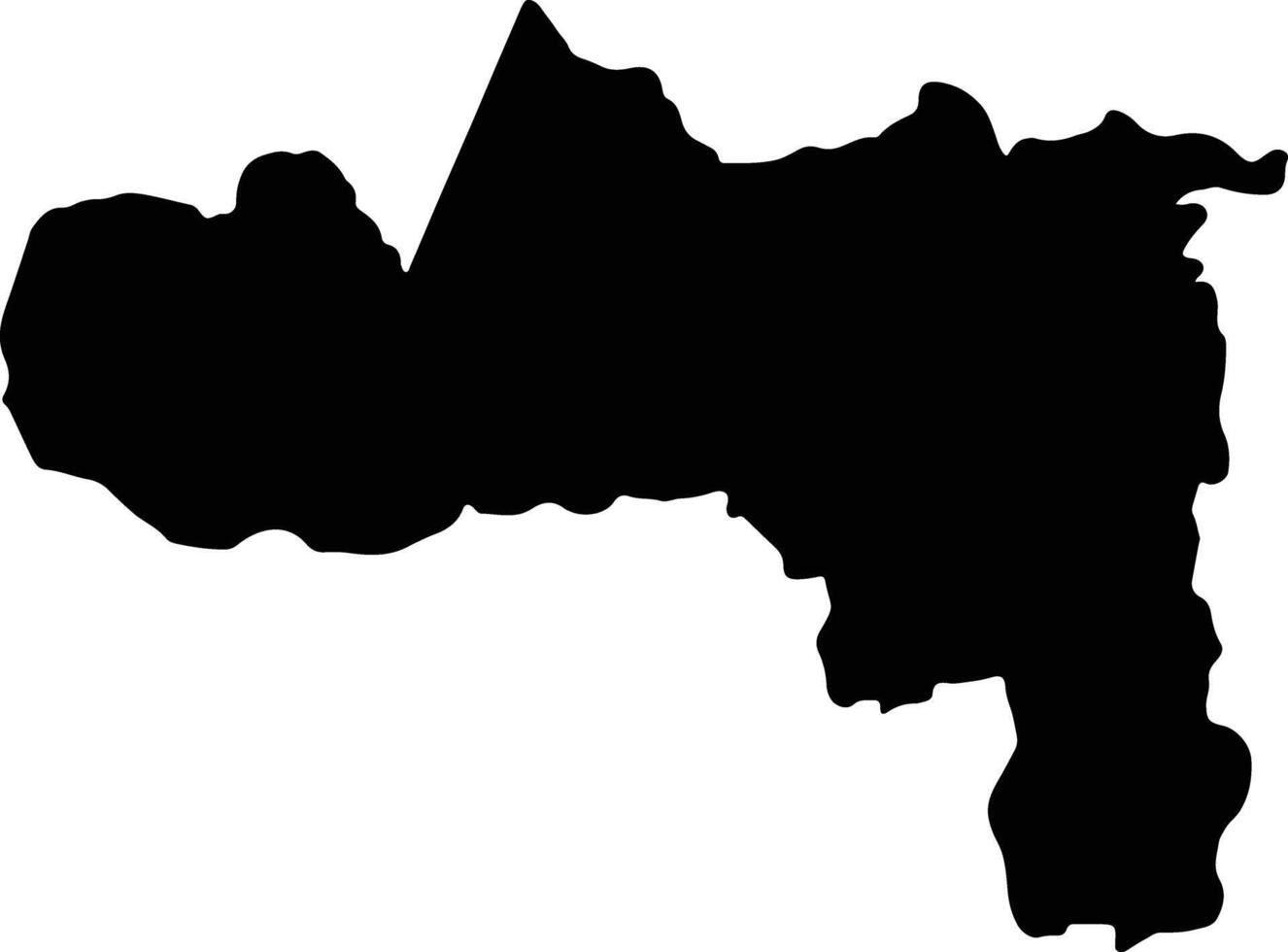 Tigray Ethiopia silhouette map vector