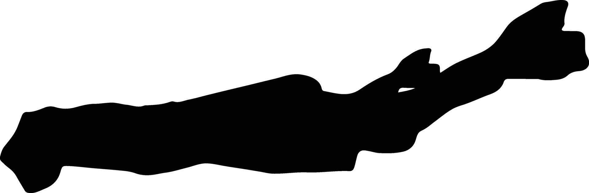 Tipaza Algeria silhouette map vector