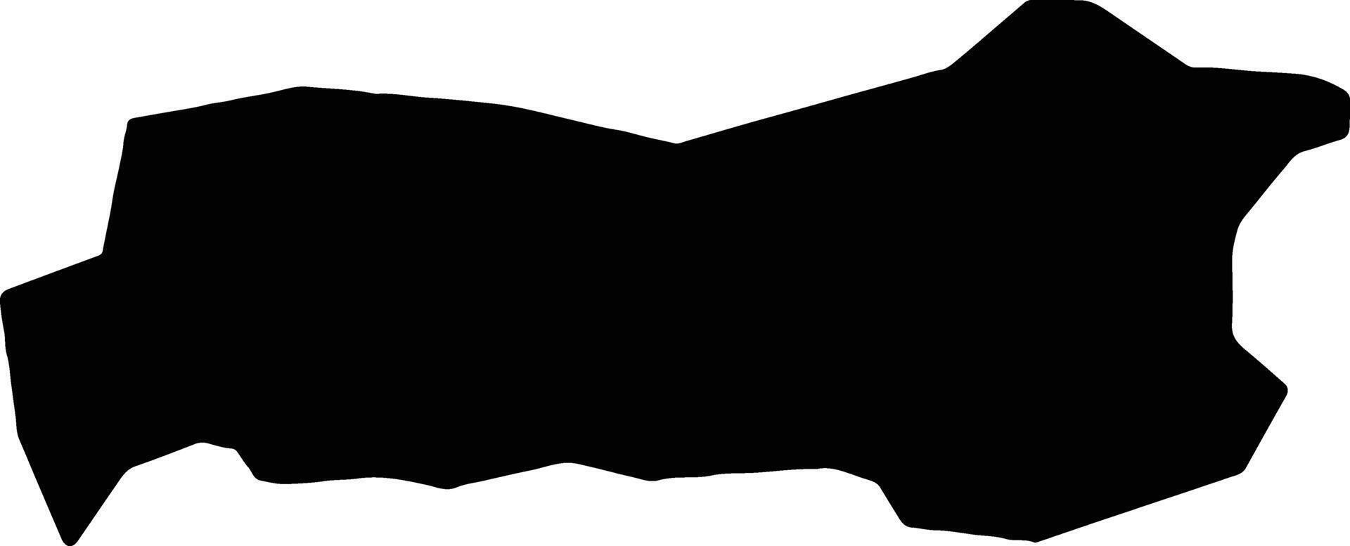 Wakefield United Kingdom silhouette map vector