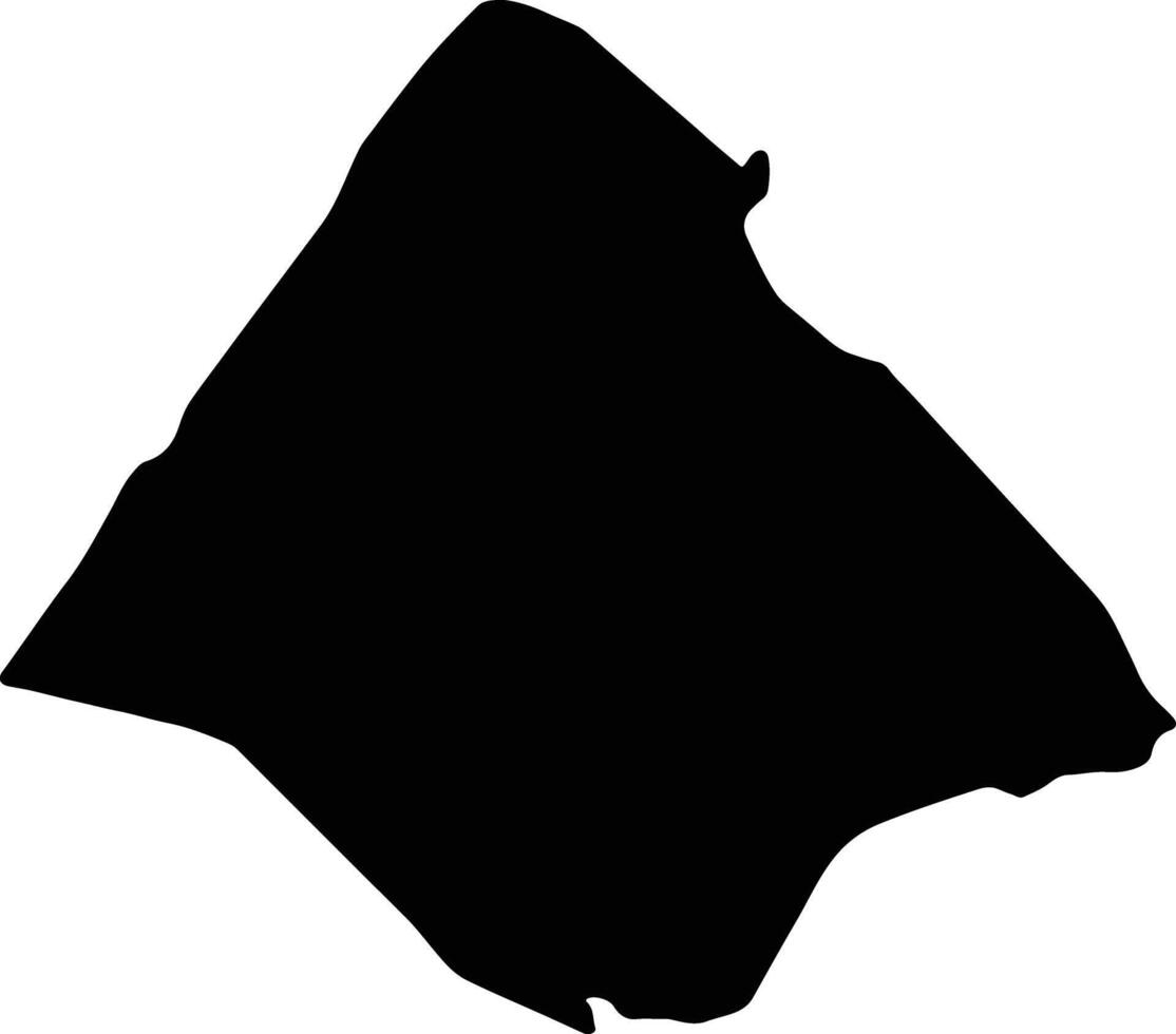 Tadjourah Djibouti silhouette map vector