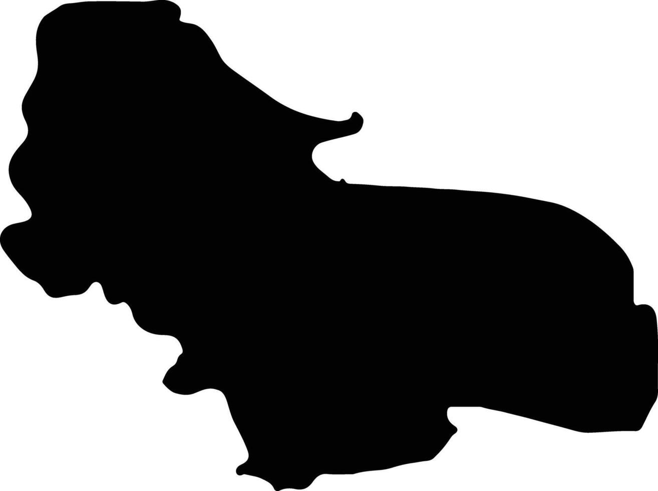 Una-Sana Bosnia and Herzegovina silhouette map vector