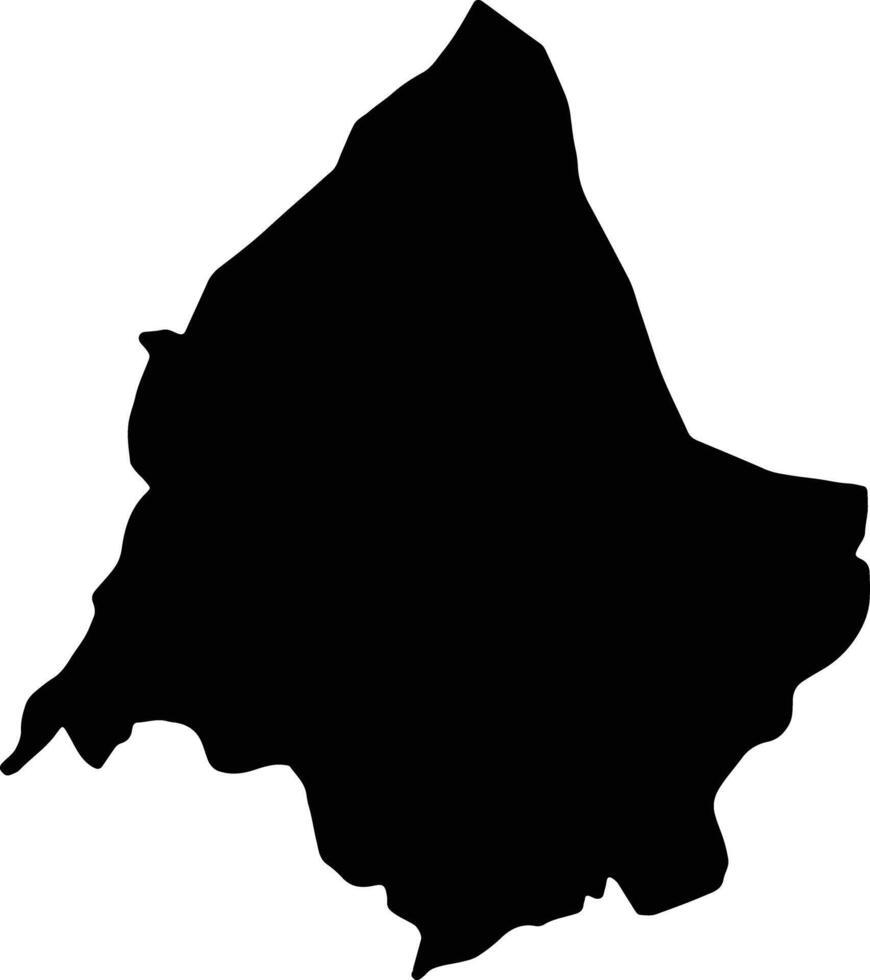 Yomou Guinea silhouette map vector