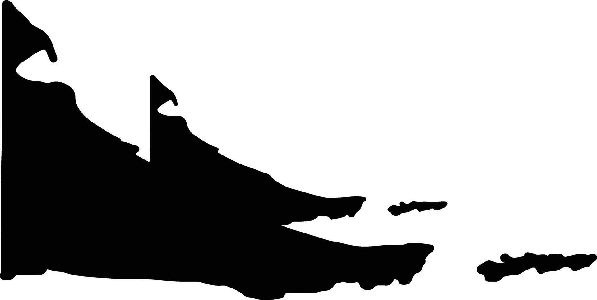 Tierra del Fuego Argentina silhouette map vector