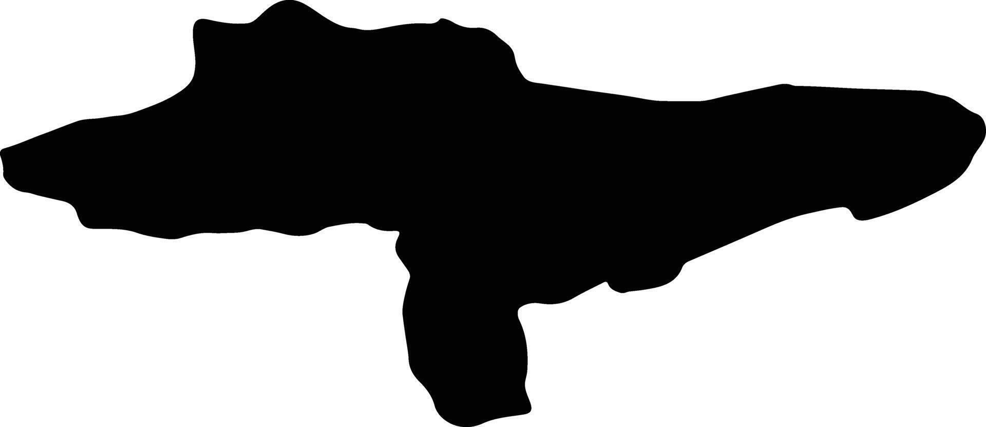 Varazdinska Croatia silhouette map vector