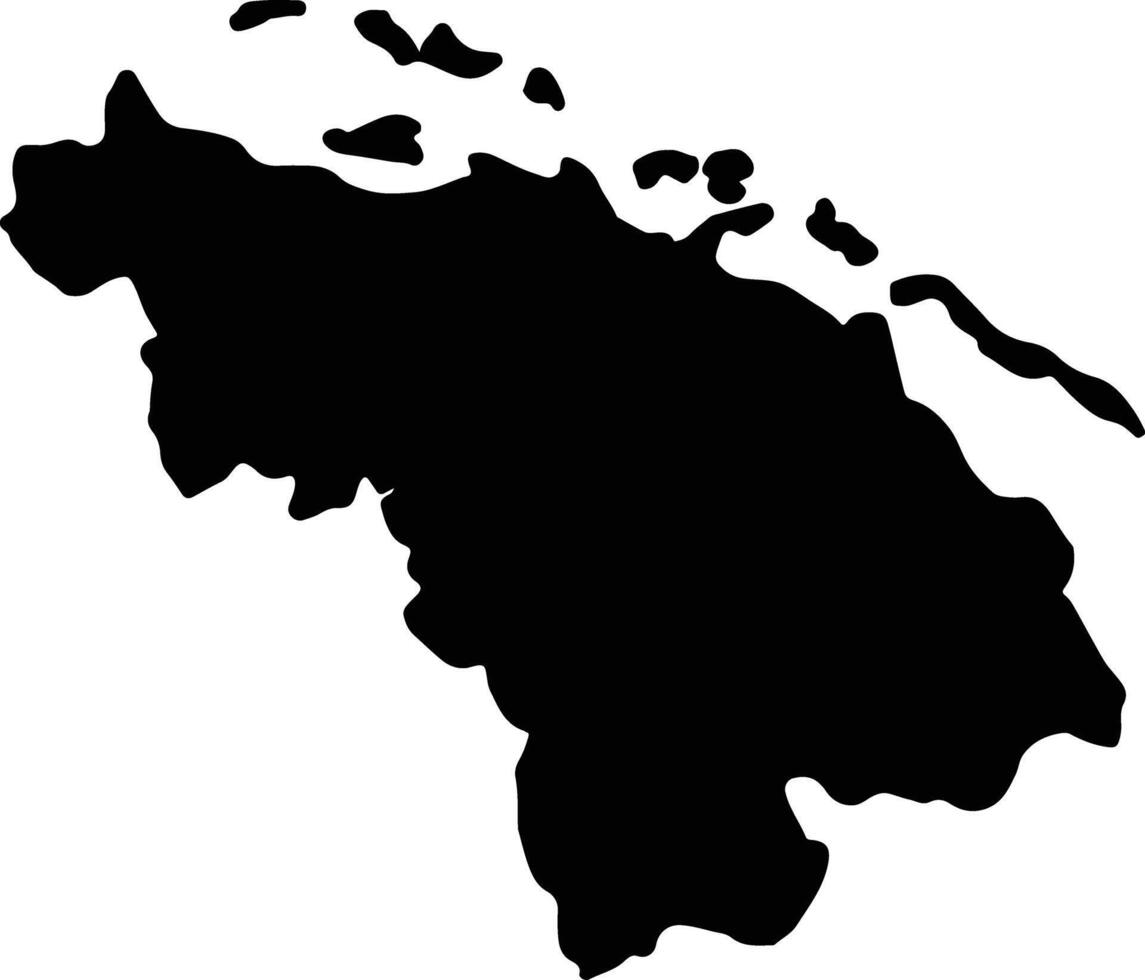 Villa Clara Cuba silhouette map vector