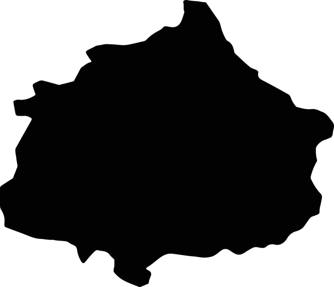 Yambol Bulgaria silhouette map vector