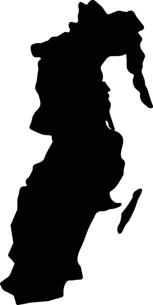 Analanjirofo Madagascar silhouette map vector