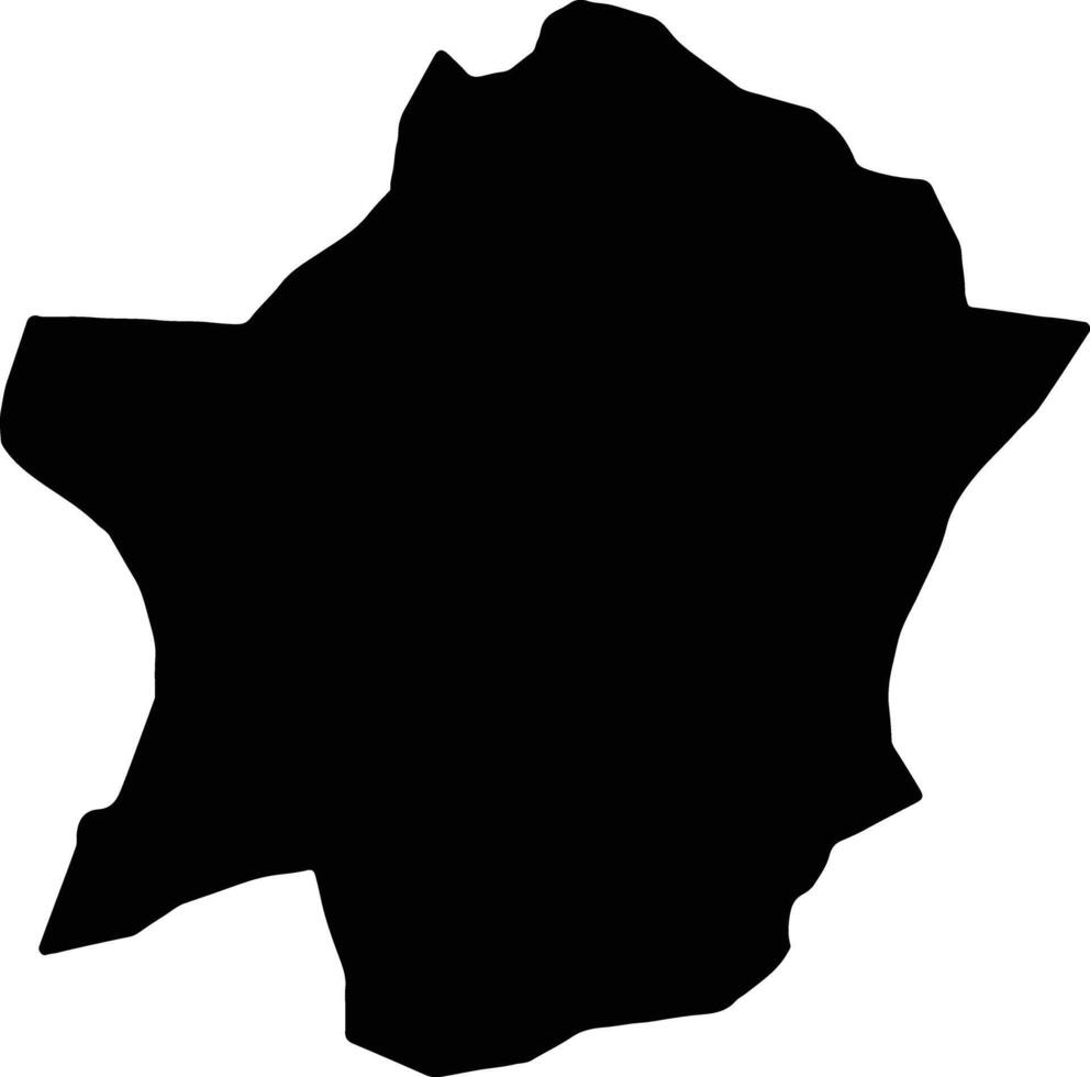 Arua Uganda silhouette map vector
