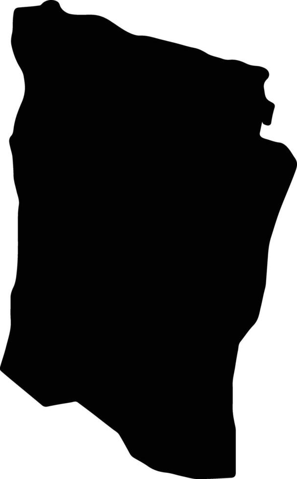 Al Qubbah Libya silhouette map vector