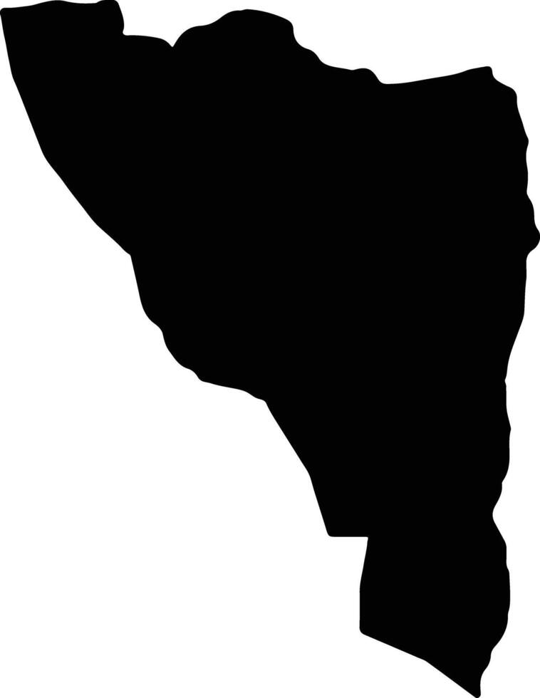 Analamanga Madagascar silhouette map vector