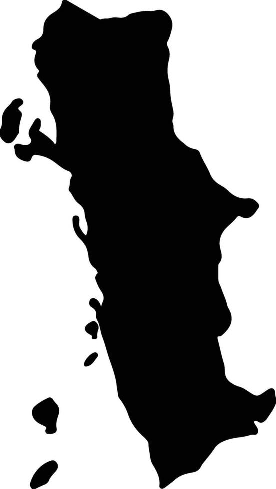 Al Hudaydah Yemen silhouette map vector