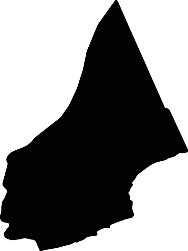 Al Mahrah Yemen silhouette map vector