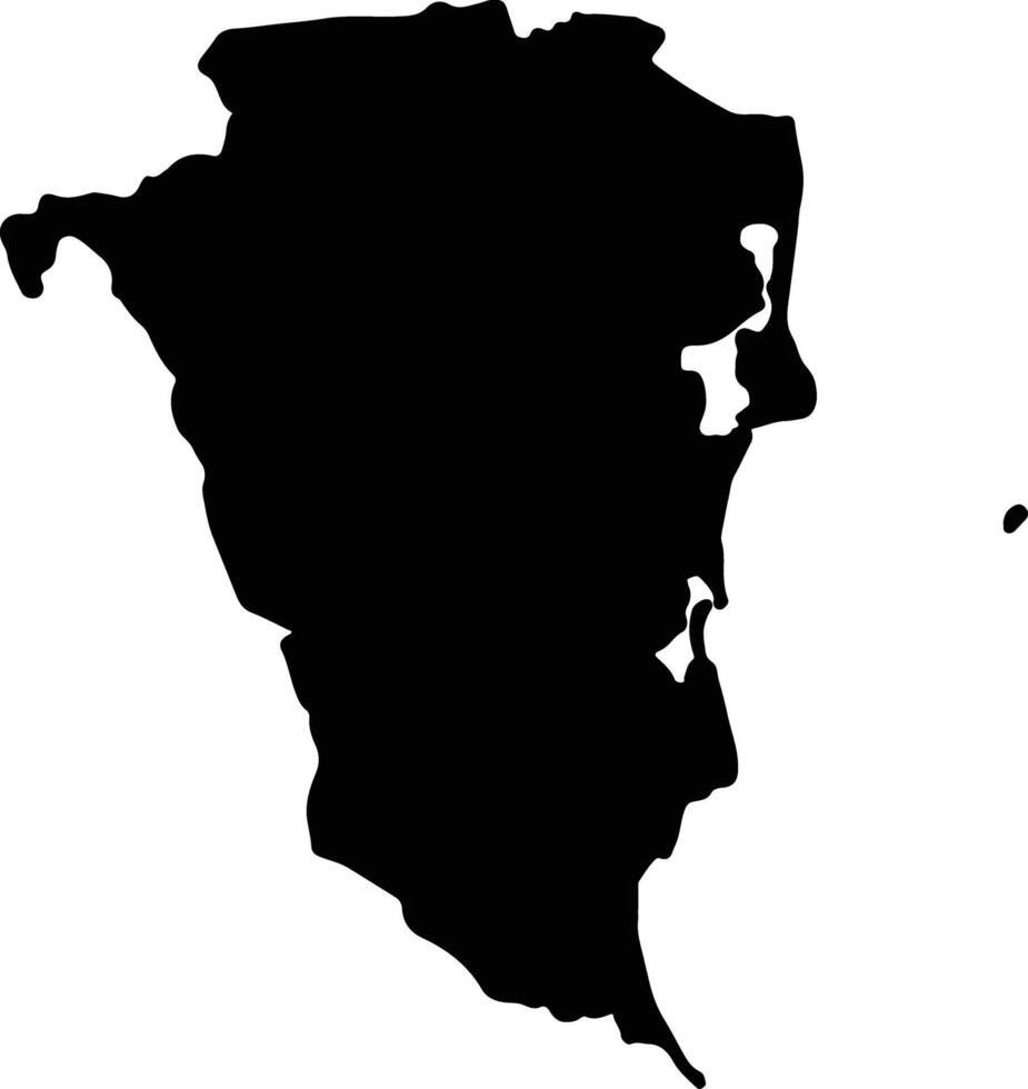 Atlantico Sur Nicaragua silhouette map vector