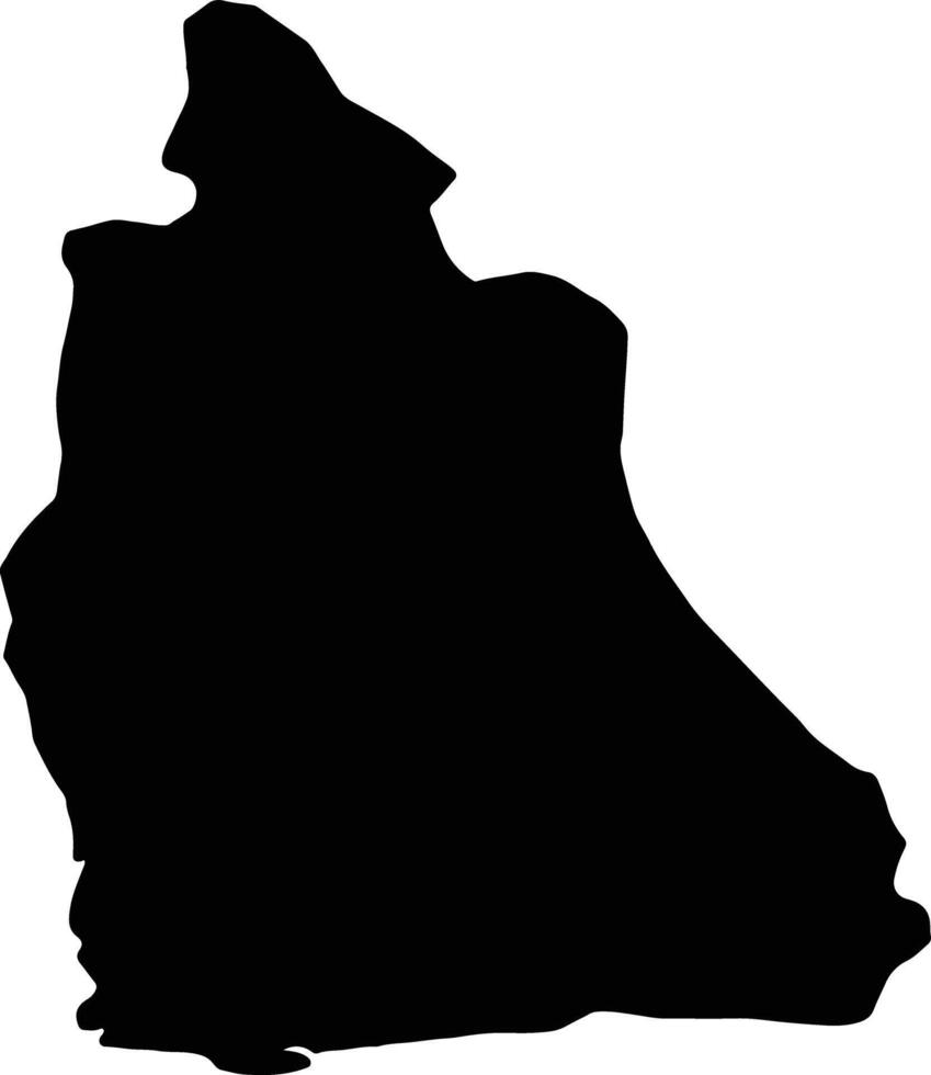 Akwa Ibom Nigeria silhouette map vector