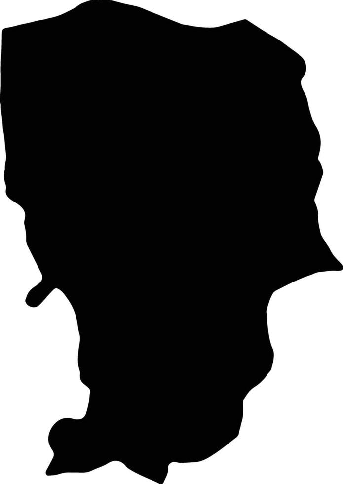 Amran Yemen silhouette map vector