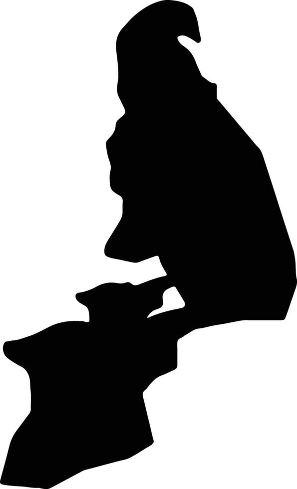 Al Buraymi Oman silhouette map vector