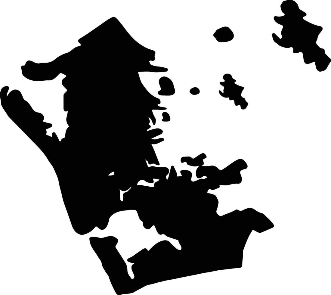 Auckland New Zealand silhouette map vector