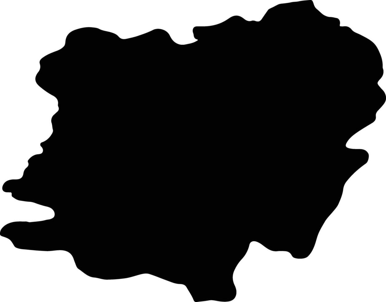 Caras-Severin Romania silhouette map vector