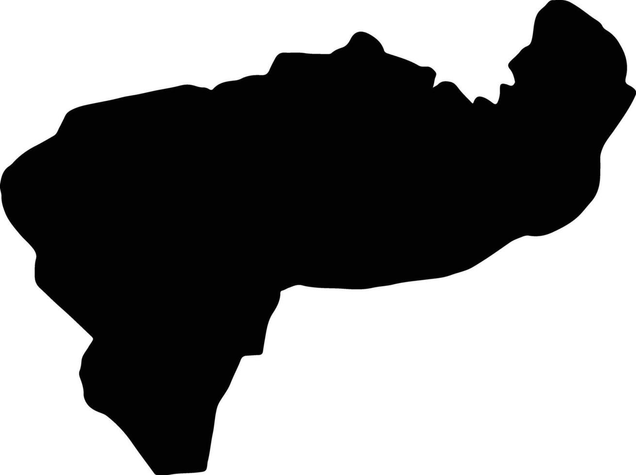 Boaco Nicaragua silhouette map vector