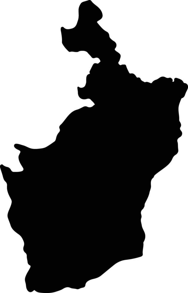 Buri Ram Thailand silhouette map vector