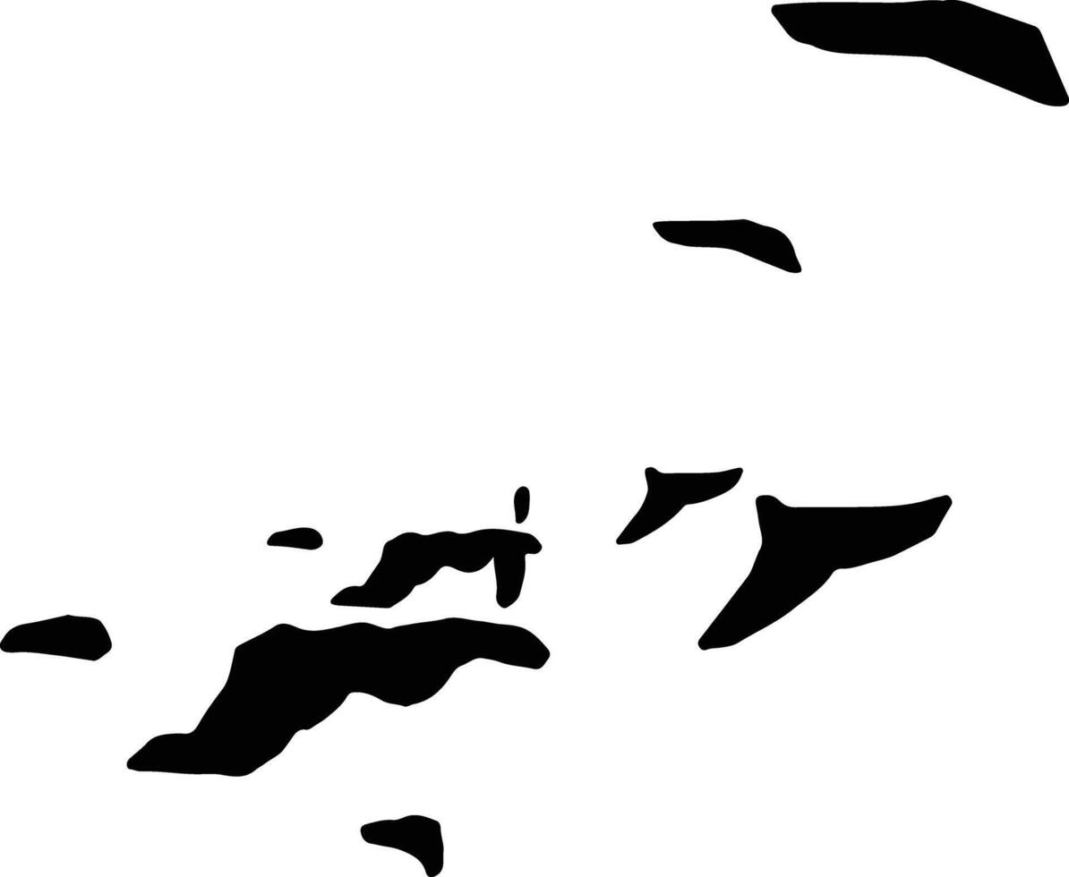 británico Virgen islas británico Virgen islas silueta mapa vector