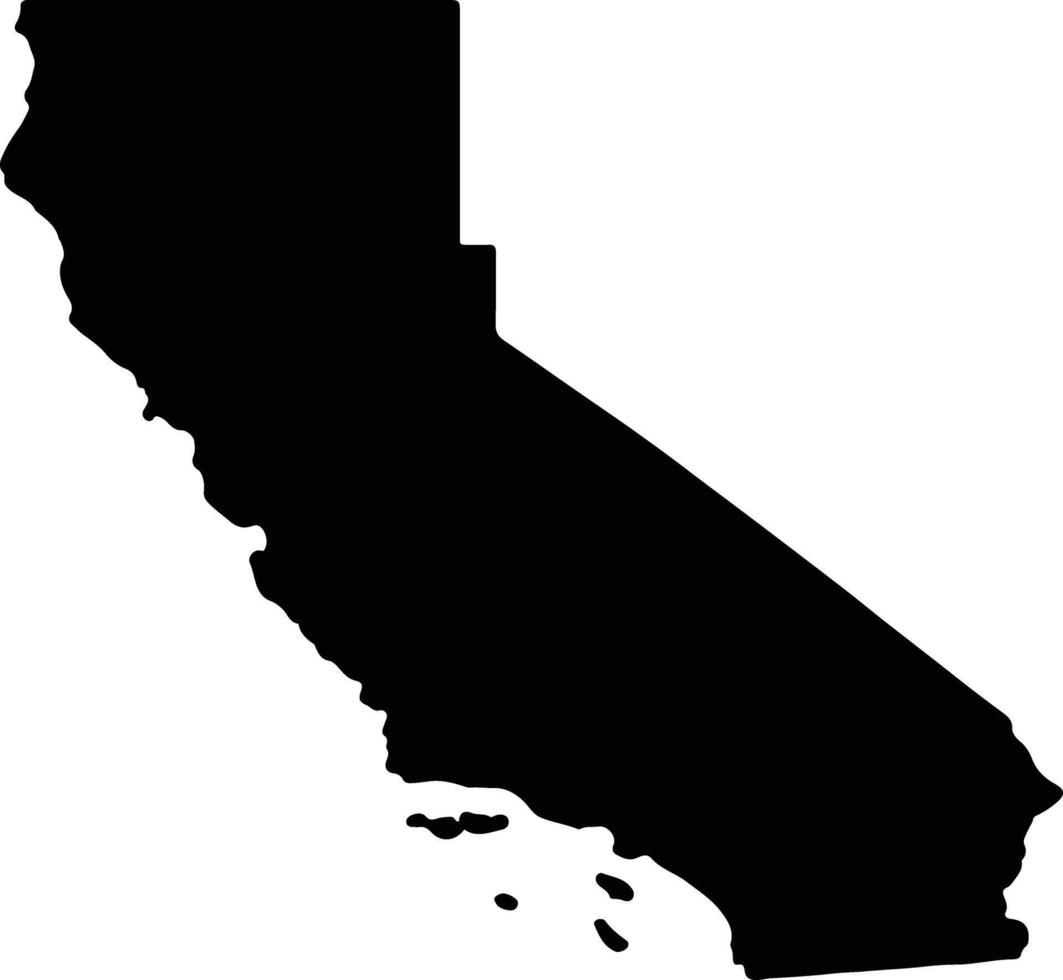 California United States of America silhouette map vector