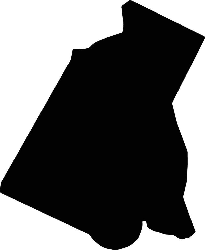 Borkou Chad silhouette map vector