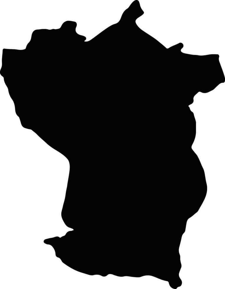 Cojedes Venezuela silhouette map vector